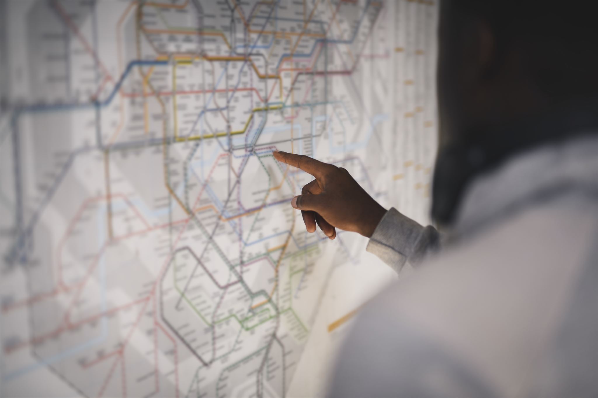 Map of light rail routes