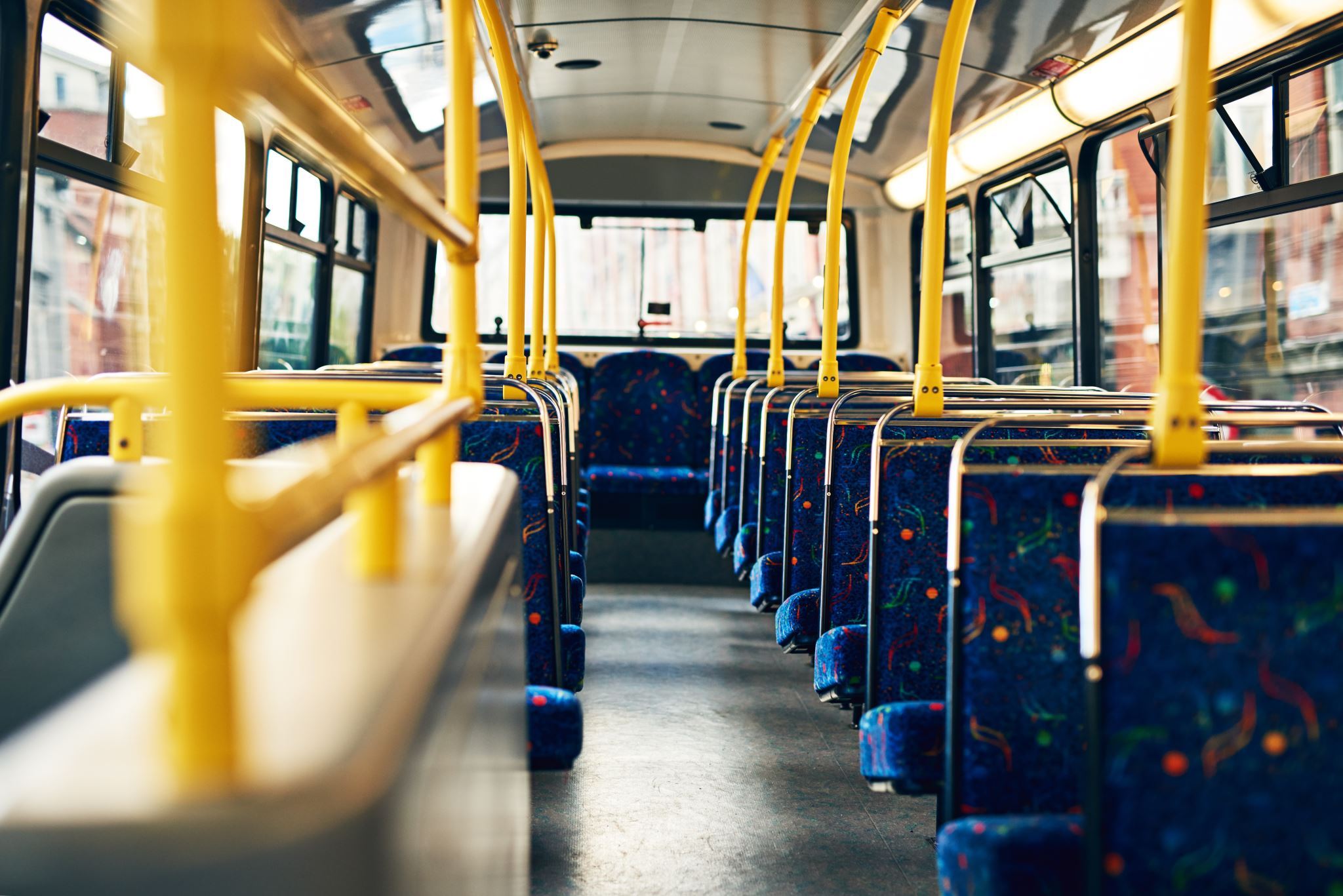 Light rail vehicle interior